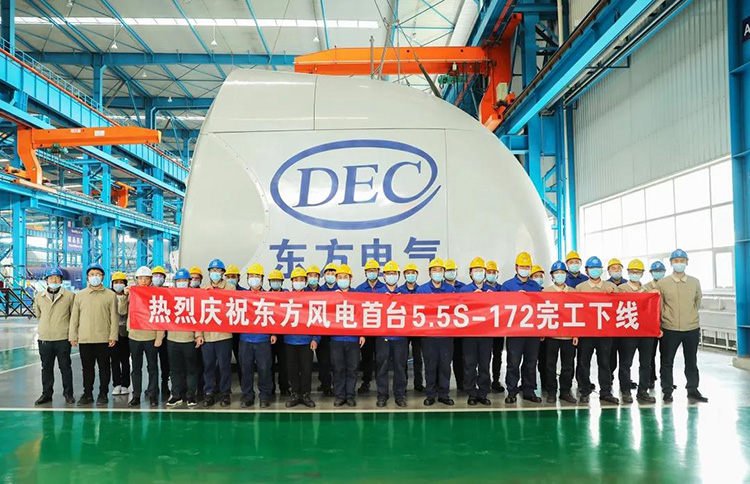 開啟“6MW時代”！國內(nèi)陸上單機容量最大風(fēng)電機組下線